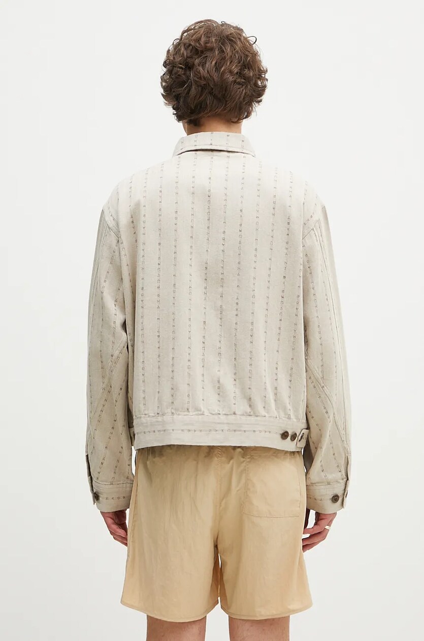 Human Made cotton shirt jacket Herringbone Zip-Up Work Human Made cotton shirt jacket Herringbone Zip-Up Work