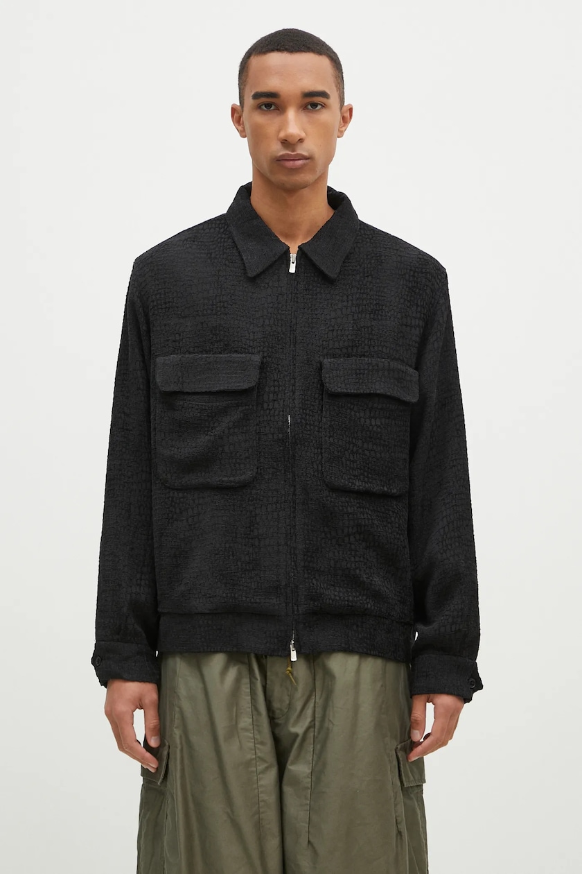 Needles cotton jacket Arrow black color QV189 at PRM US Needles cotton jacket Arrow black color QV189 at PRM US