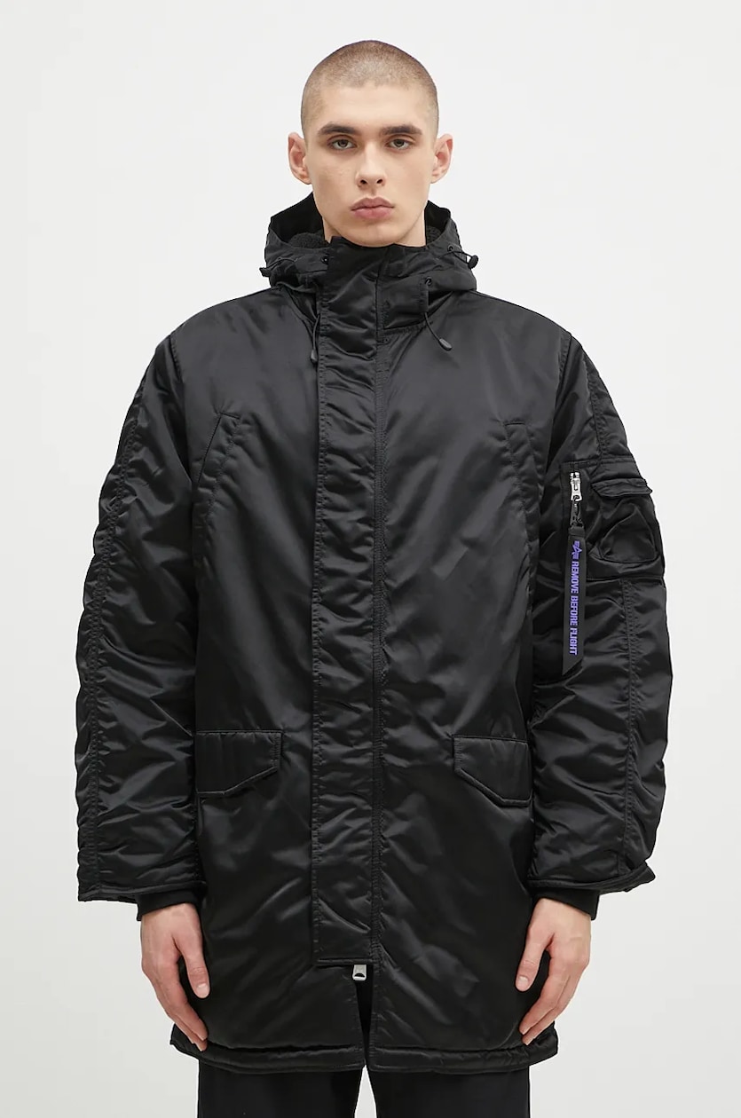Alpha Industries jacket N-3B UV men's black color 148132UV at PRM US Alpha Industries jacket N-3B UV men's black color 148132UV at PRM US