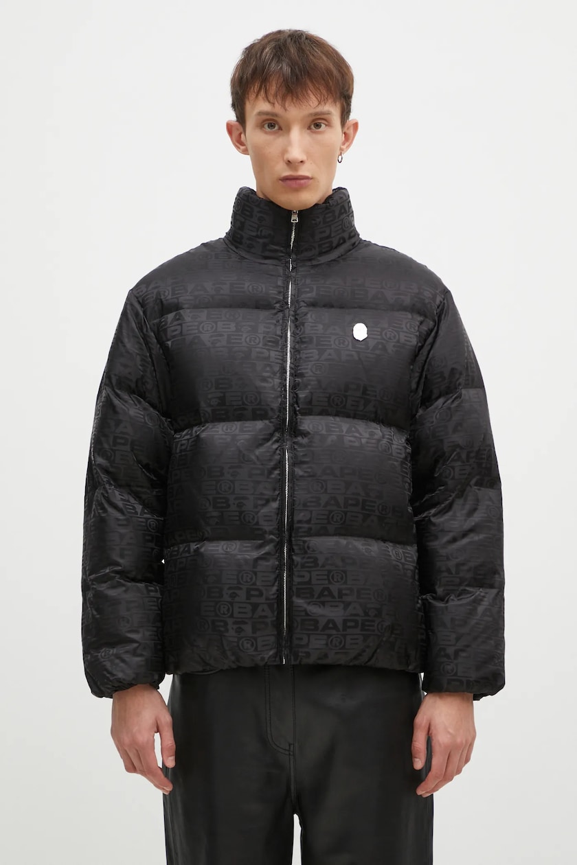 A Bathing Ape kurtka puchowa Lux Sport Pattern Jacquard Nylon Down