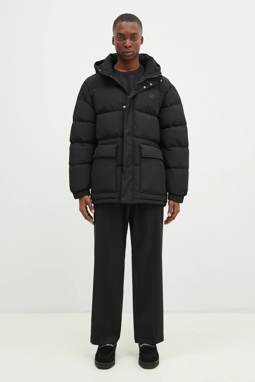 Maison Kitsuné down jacket Puffer men's black color Maison Kitsuné down jacket Puffer men's black color