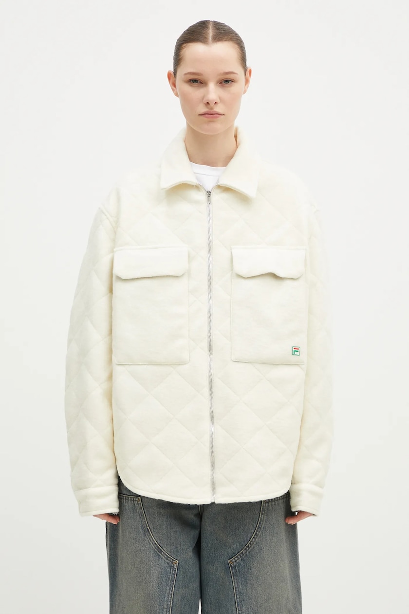 Filling Pieces wool bomber jacket Varsity Jacket beige color Filling Pieces wool bomber jacket Varsity Jacket beige color
