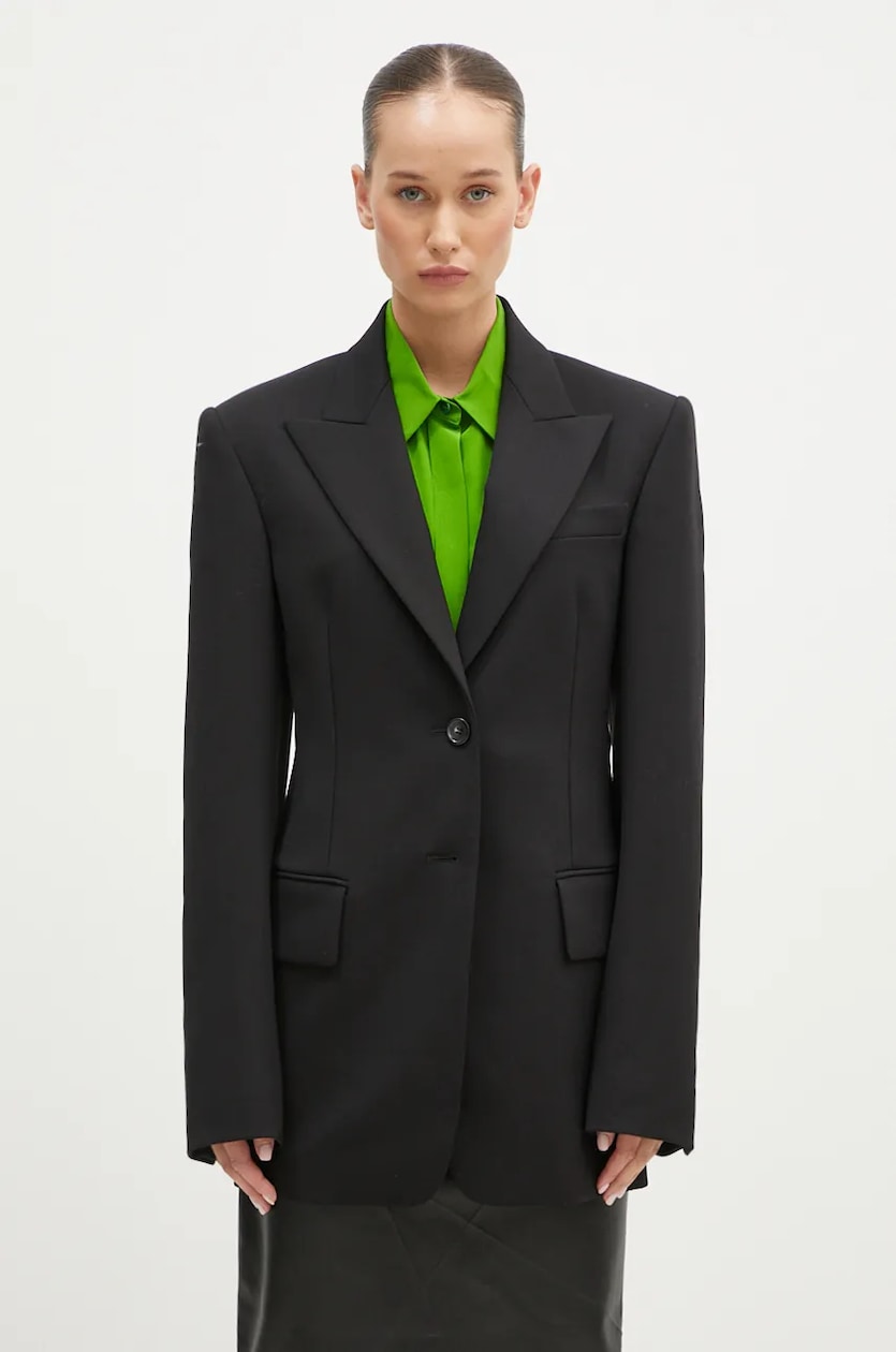 関税&送料込】Msgm Black Stretch Polyester Blend Blazer MSGM 関税&送料込】Msgm Black Stretch Polyester Blend Blazer MSGM