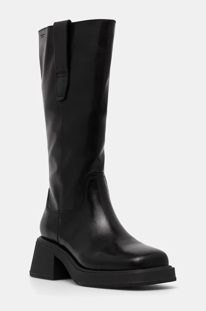 Kožené čižmy Vagabond Shoemakers DORAH dámske, čierna farba, na