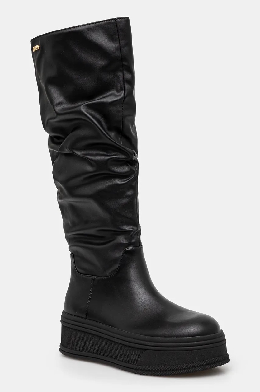 Liu Jo kozaki SELMA 12 damskie kolor czarny na platformie