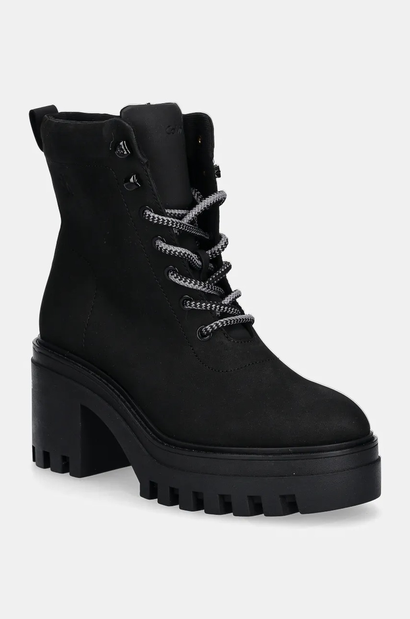 Замшевые ботинки Calvin Klein Jeans FLATFORM ZIP LACEUP MG S