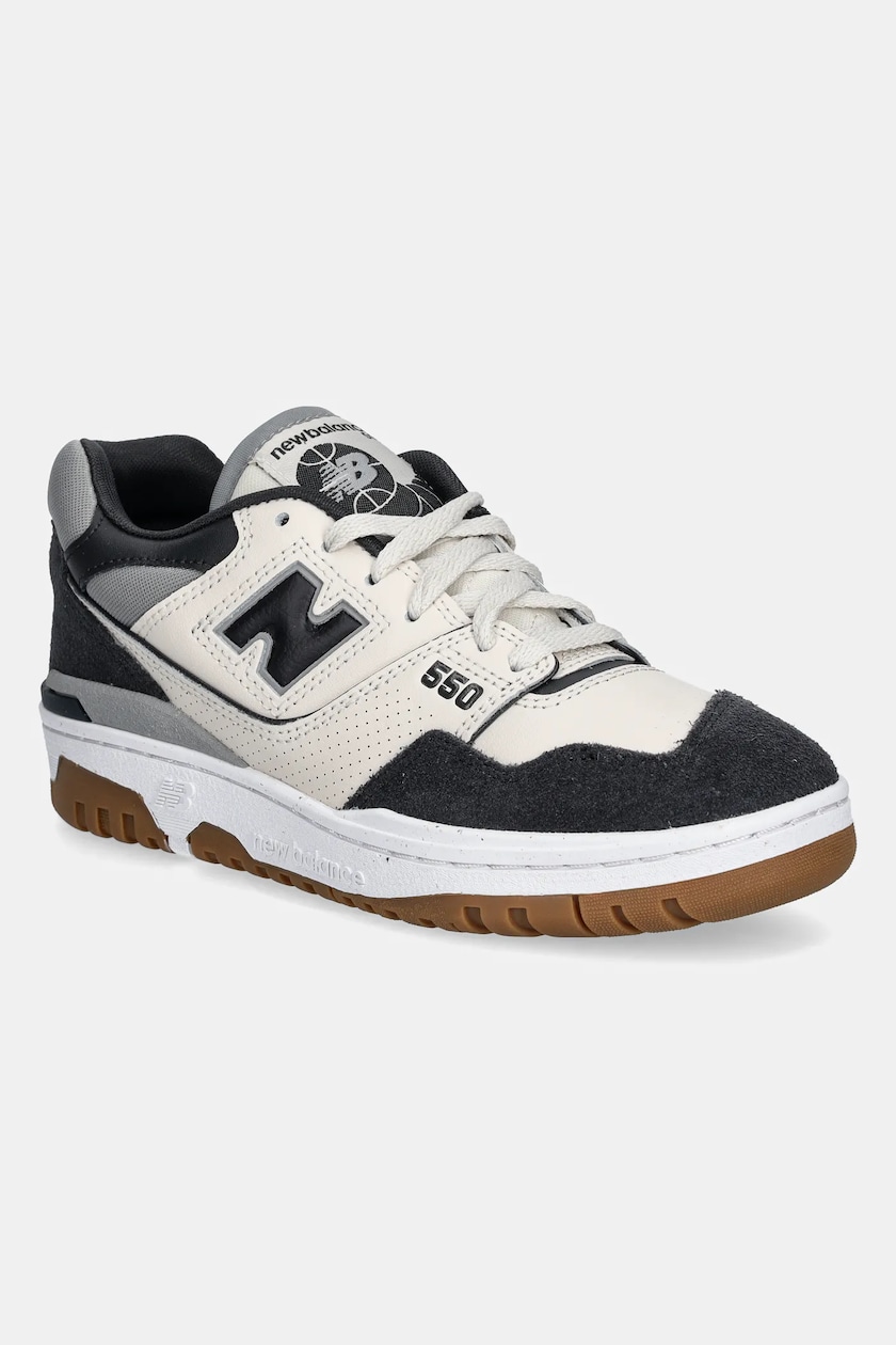 New balance grey leather sales