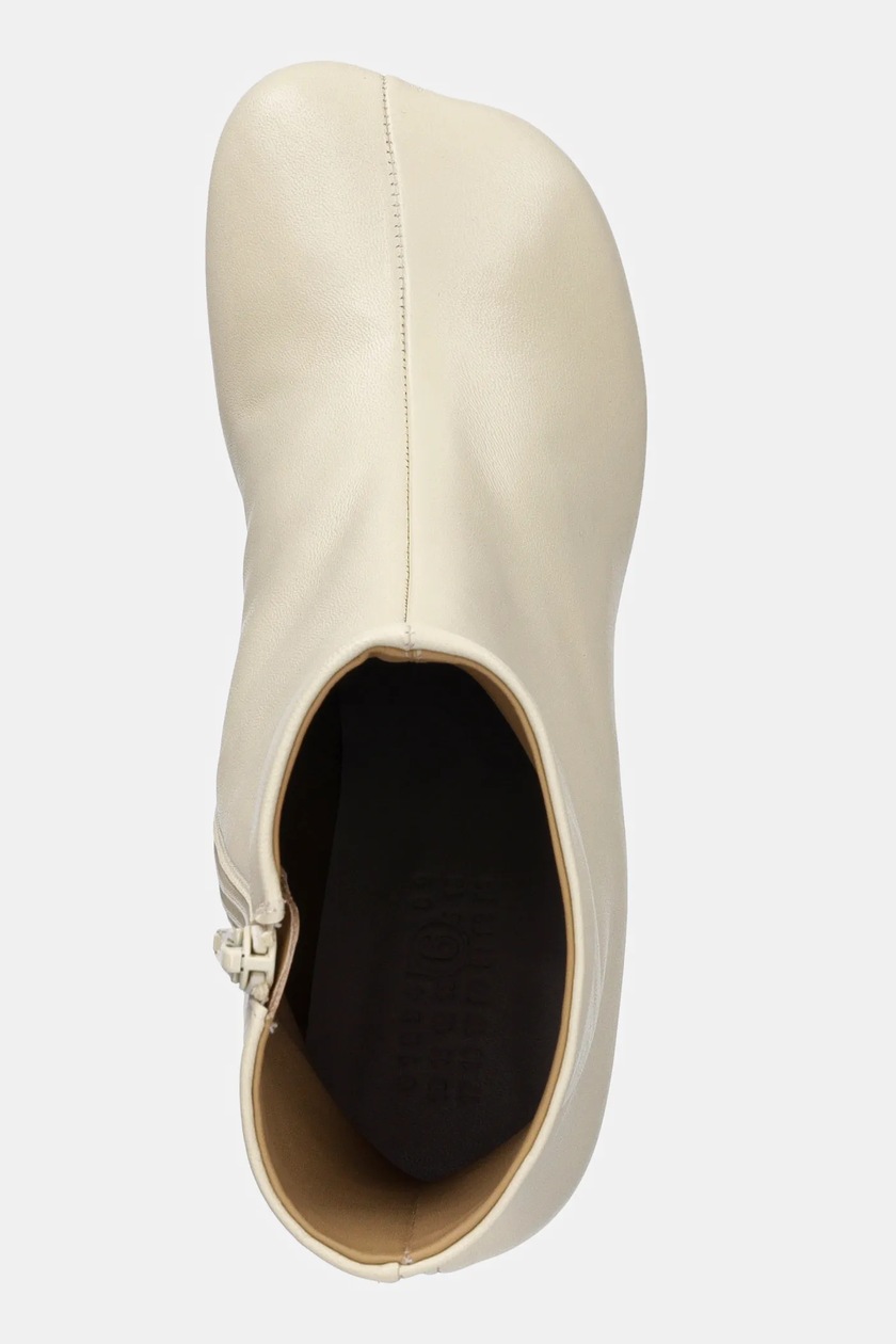 シューズ・サンダルその他 MM6 Maison Margiela S59WU0235 P3628 MM6 Maison Margiela leather ankle boots women's beige color