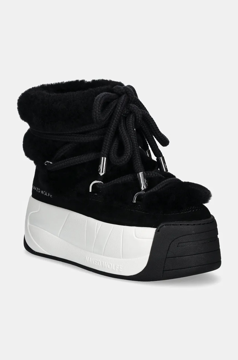 Naked Wolfe woollen snow boots Darling black color Darling Black