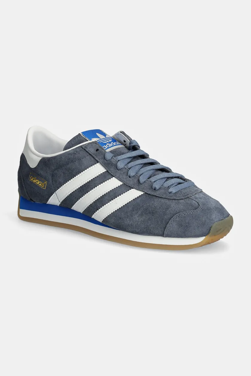 Adidas leather shoes blue best sale