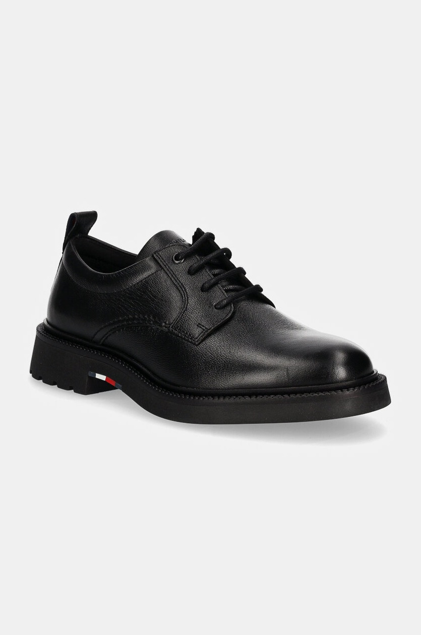 Kožené polobotky Tommy Hilfiger HILFIGER COMFORT LWT LTH SHOE