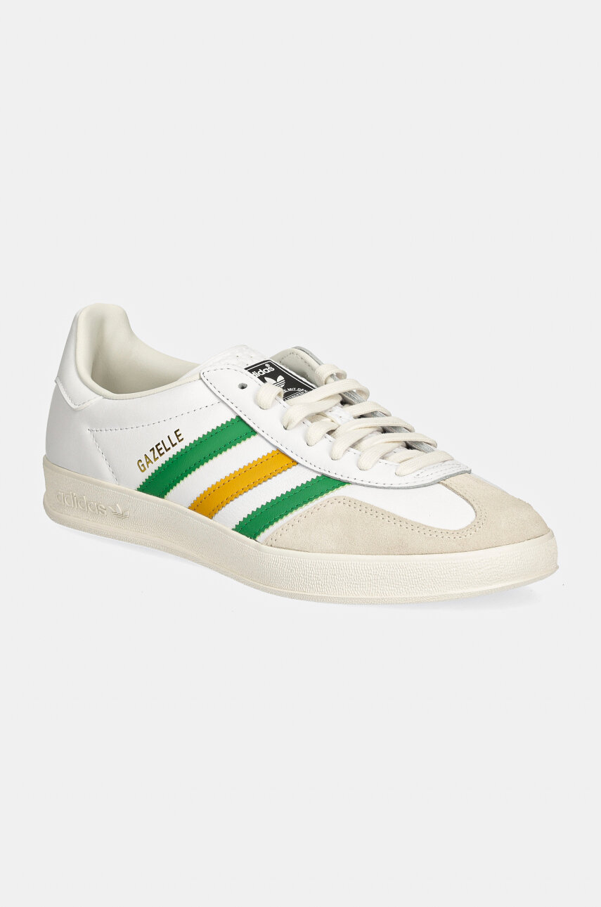 Adidas originals gazelle white leather sale