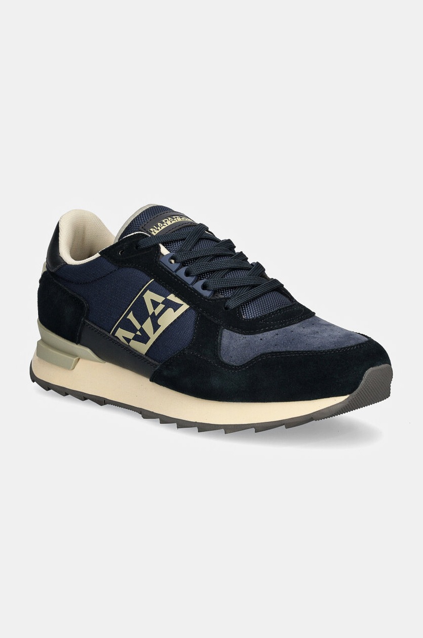 NAPAPIJRI Sneakers Uomo In Nylon – Bianco E Navy – Taglia 41 EU – Suola In Plastica, Tacco 1 Cm
