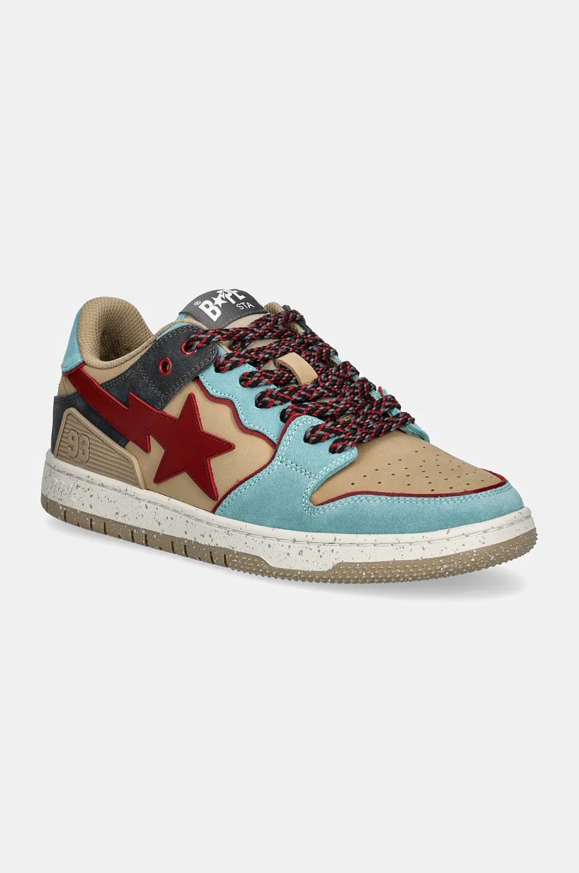 A Bathing Ape leather sneakers SK8 STA #4 M2 beige color A Bathing Ape leather sneakers SK8 STA #4 M2 beige color