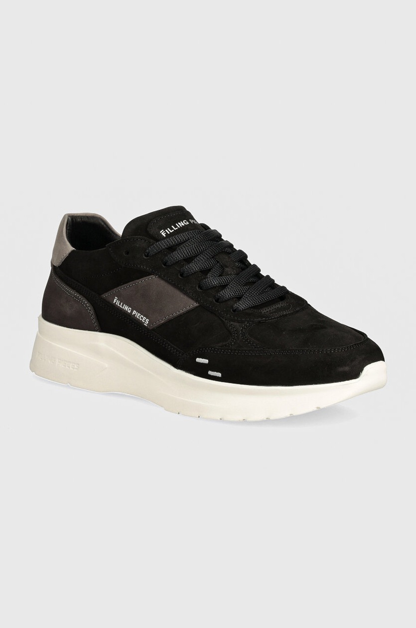 Raf Simons leather sneakers Cylon black color at PRM US