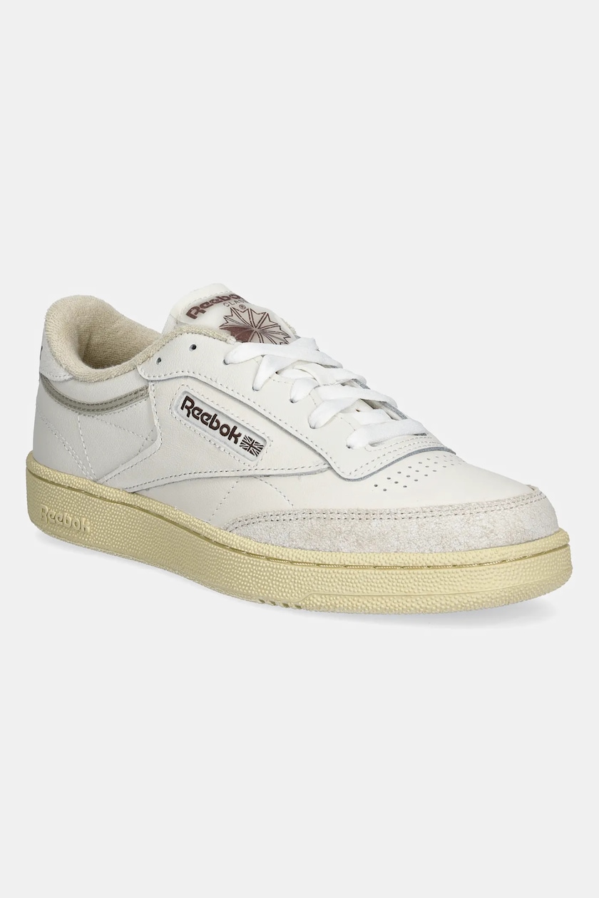 Reebok leather sneakers Club C 85 beige color 100201119