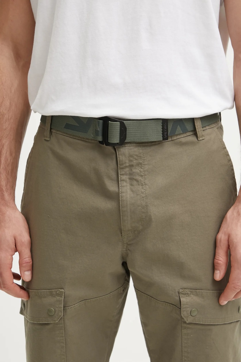 Cintura Uomo Alpha Industries In Tessuto Argento - Larghezza 4cm, Tagliabile