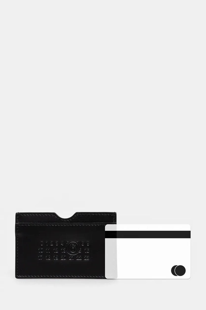 MM6 Maison Margiela 正規品関税込み CARD HOLDERS SA5UI0019 MM6 Maison Margiela leather card holder black color
