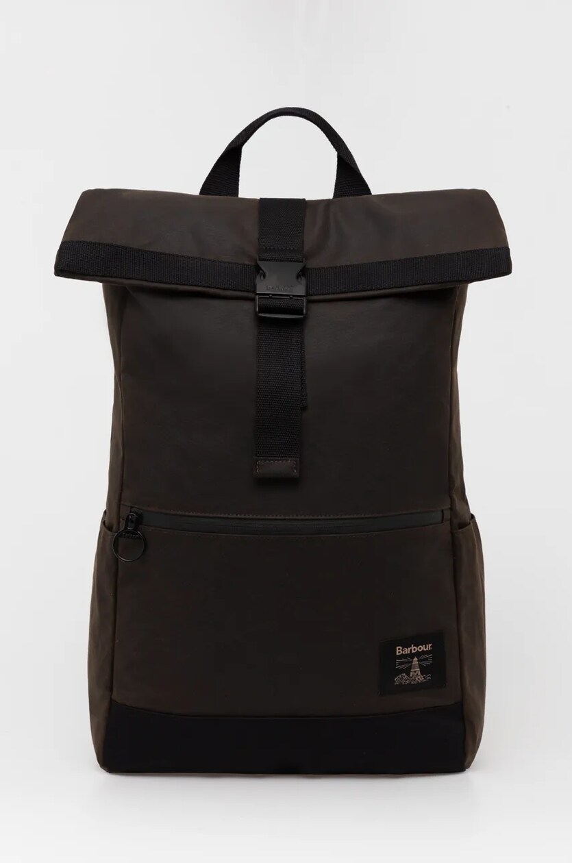 Barbour plecak Essential Wax Backpack kolor czarny du y g adki UBA0570 Answear