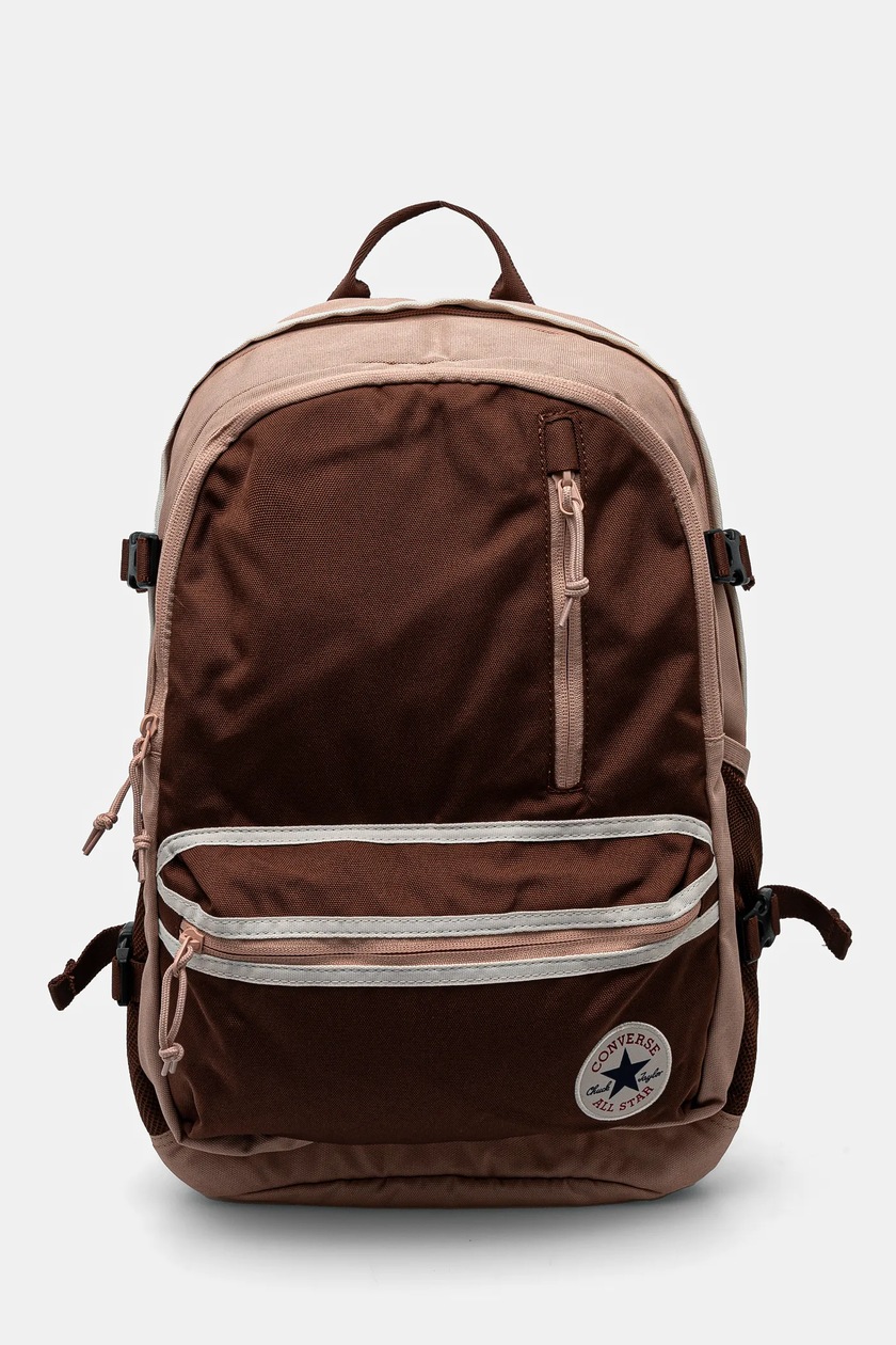 きなこ Converse plecak kolor brązowy duży wzorzysty 10026647-A05