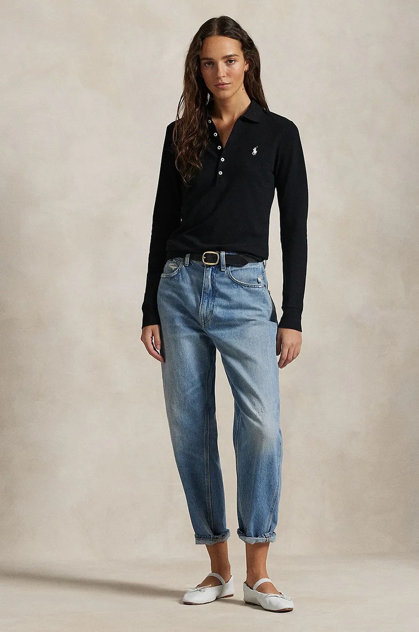 トップス POLO RALPH LAUREN LONGSLEEV M Polo Ralph Lauren Mesh Long Sleeve Polo Shirt | Saks Fifth Avenue