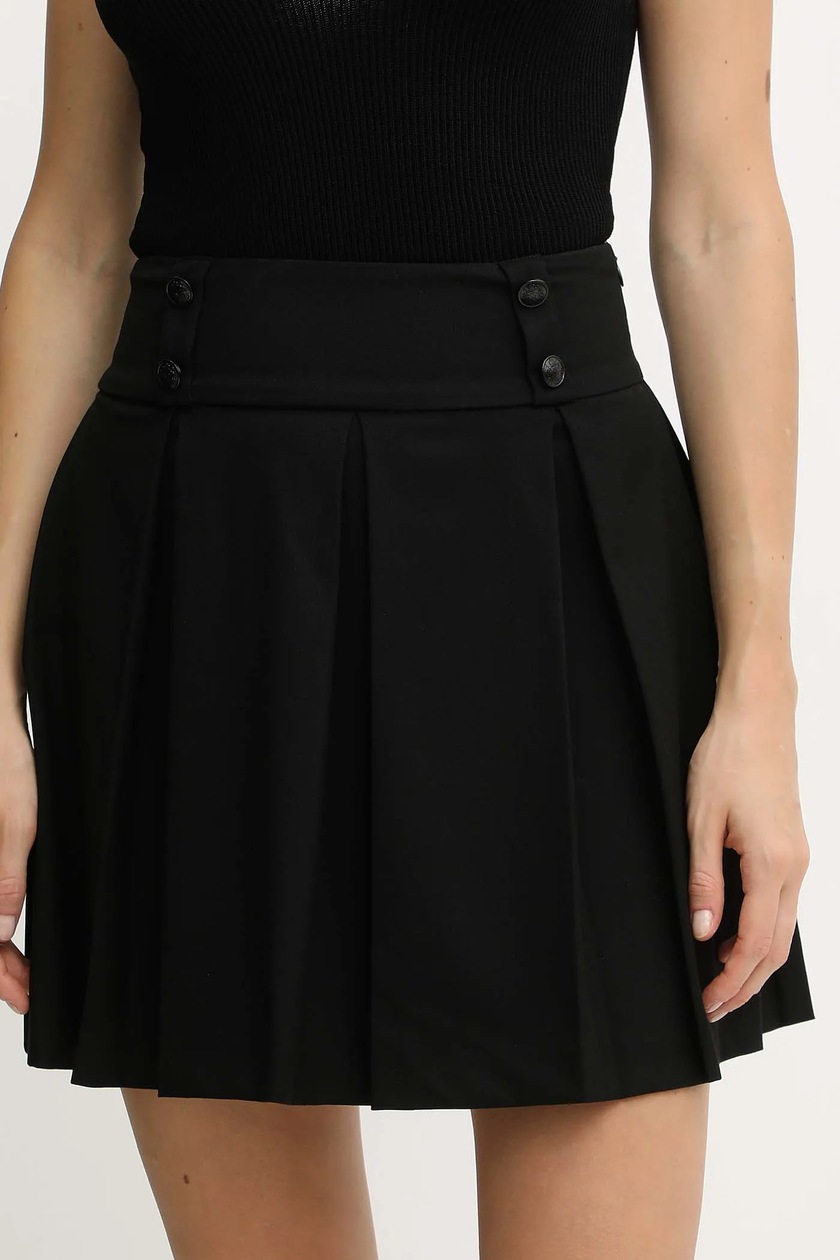 Morgan fusta JACK culoarea negru, mini, evazati, JACK | ANSWEAR.ro