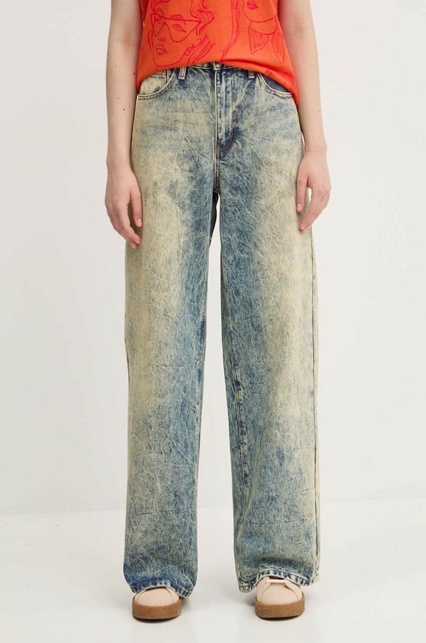 adidas Originals jeansy DENIM ZIP PANT damskie kolor adidas Originals jeansy DENIM ZIP PANT damskie kolor