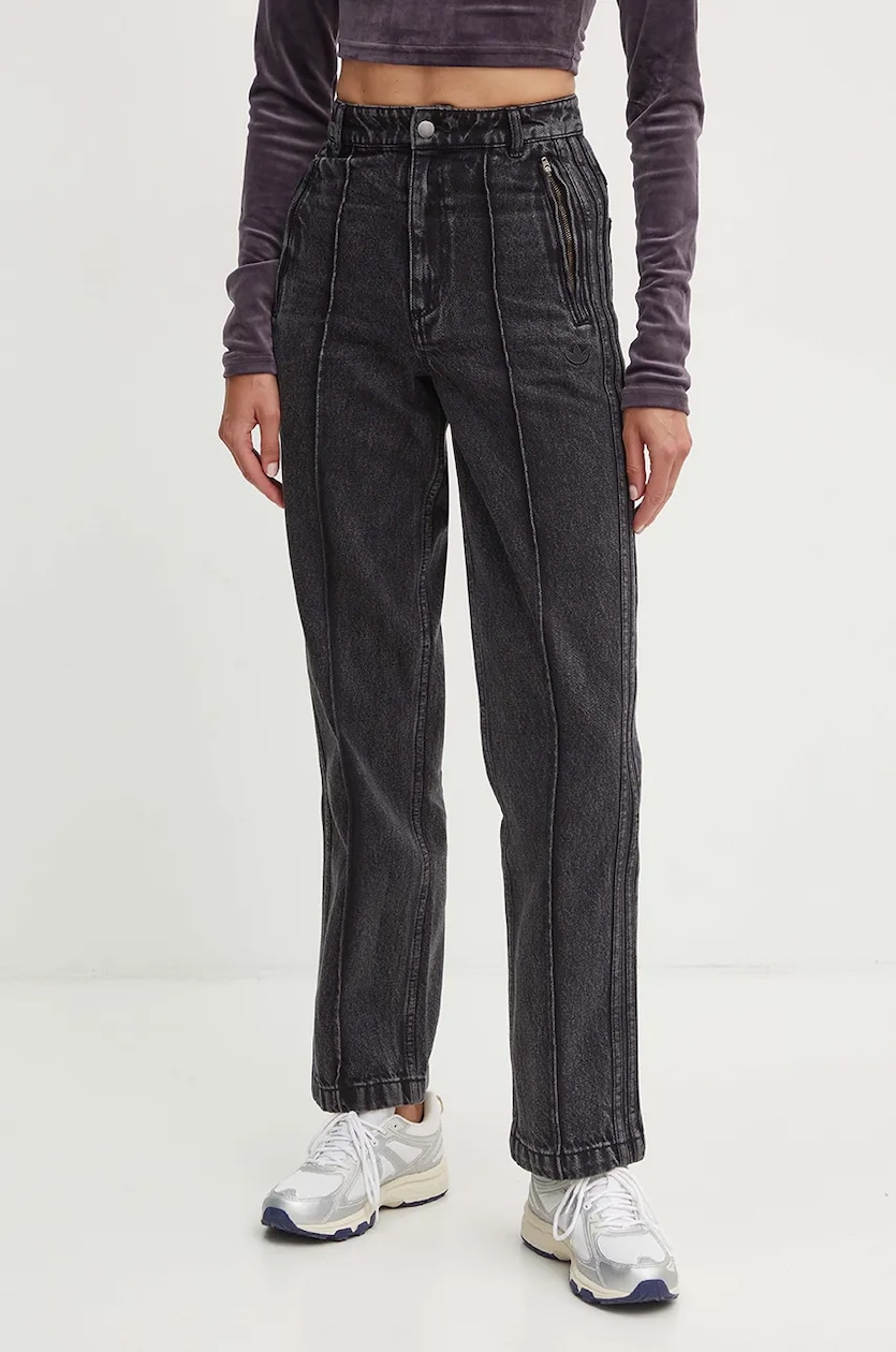 adidas Originals jeansy DENIM ZIP PANT damskie kolor adidas Originals jeansy DENIM ZIP PANT damskie kolor
