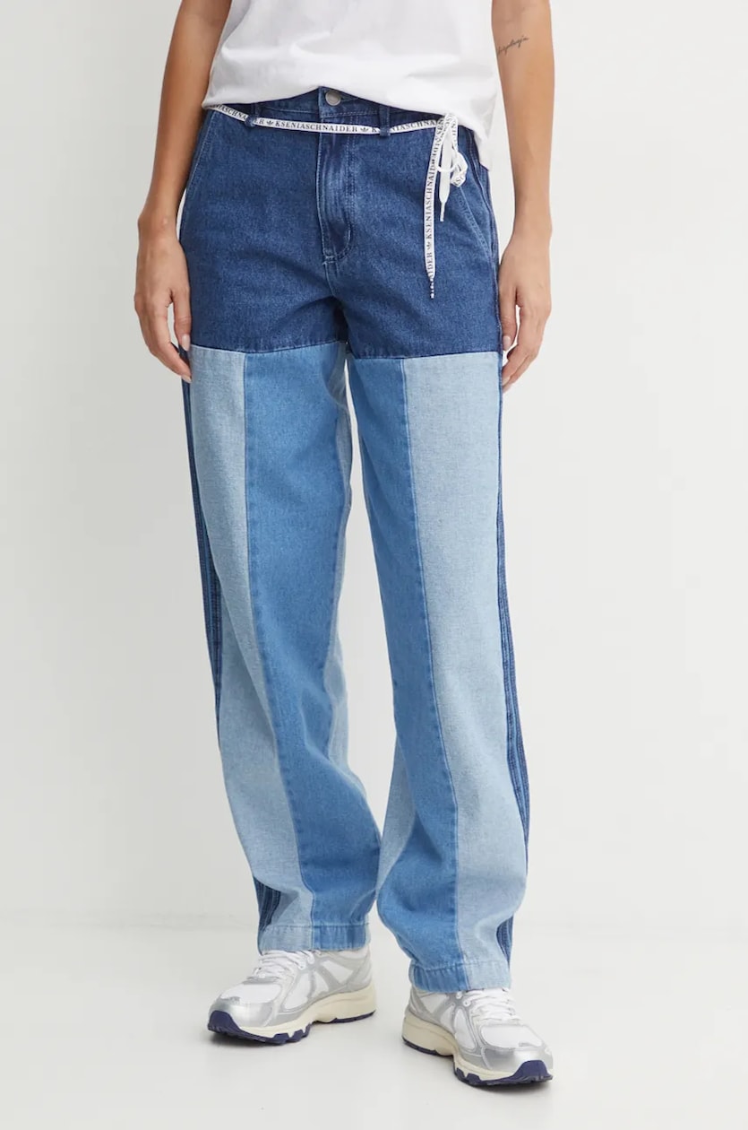 adidas Originals jeansy DENIM ZIP PANT damskie kolor adidas Originals jeansy DENIM ZIP PANT damskie kolor