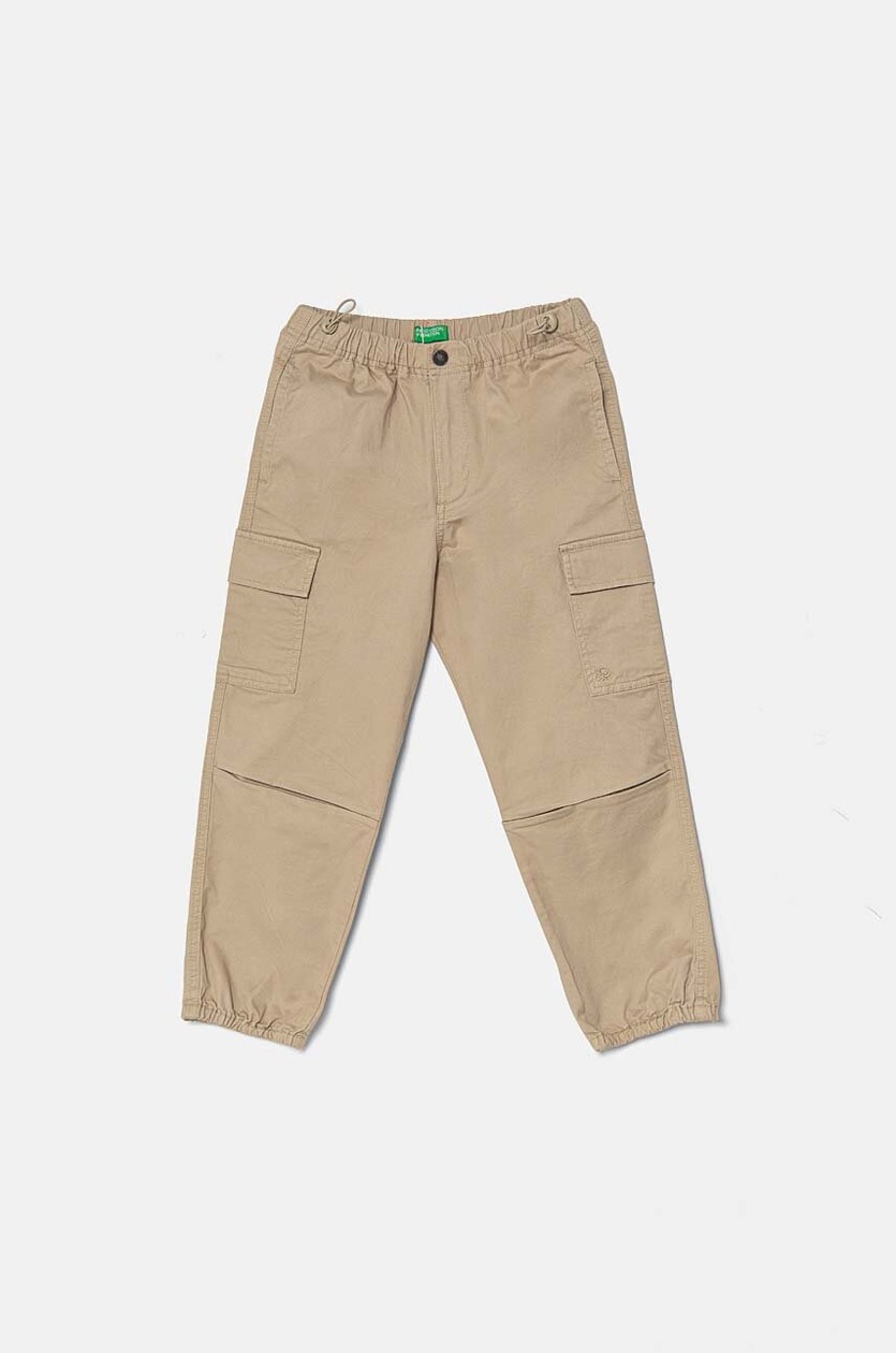 Pantaloni Beige Benetton Trousers Benetton Pantaloni Lino Donna