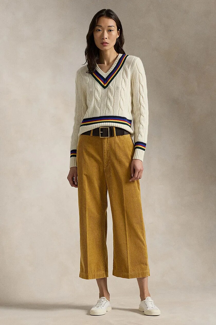 Polo Ralph Lauren corduroy trousers beige color 211940714 at PRM US