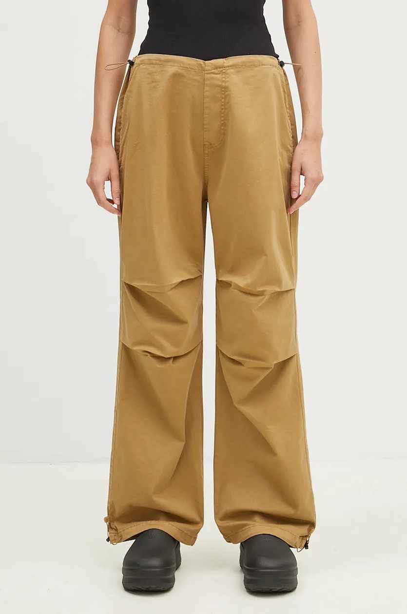 Carhartt WIP trousers Pierce Pant Straight women's beige color