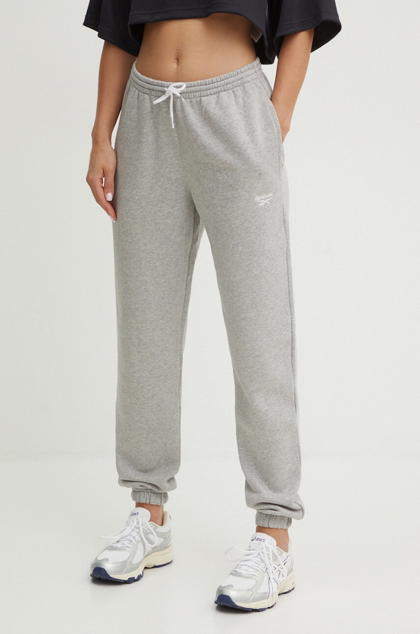 Tepláky Reebok Classic, barva šedá