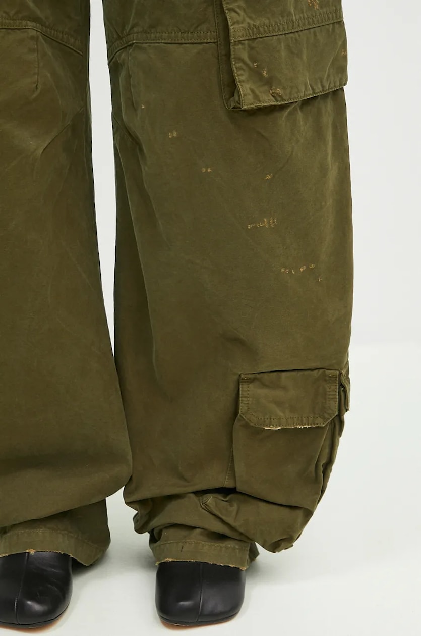 パンツ DARKPARK FW24 'Rosalind' pants (WTR04FAP05 0058) DARKPARK cotton trousers Rosalind green color WTR04.FAP05