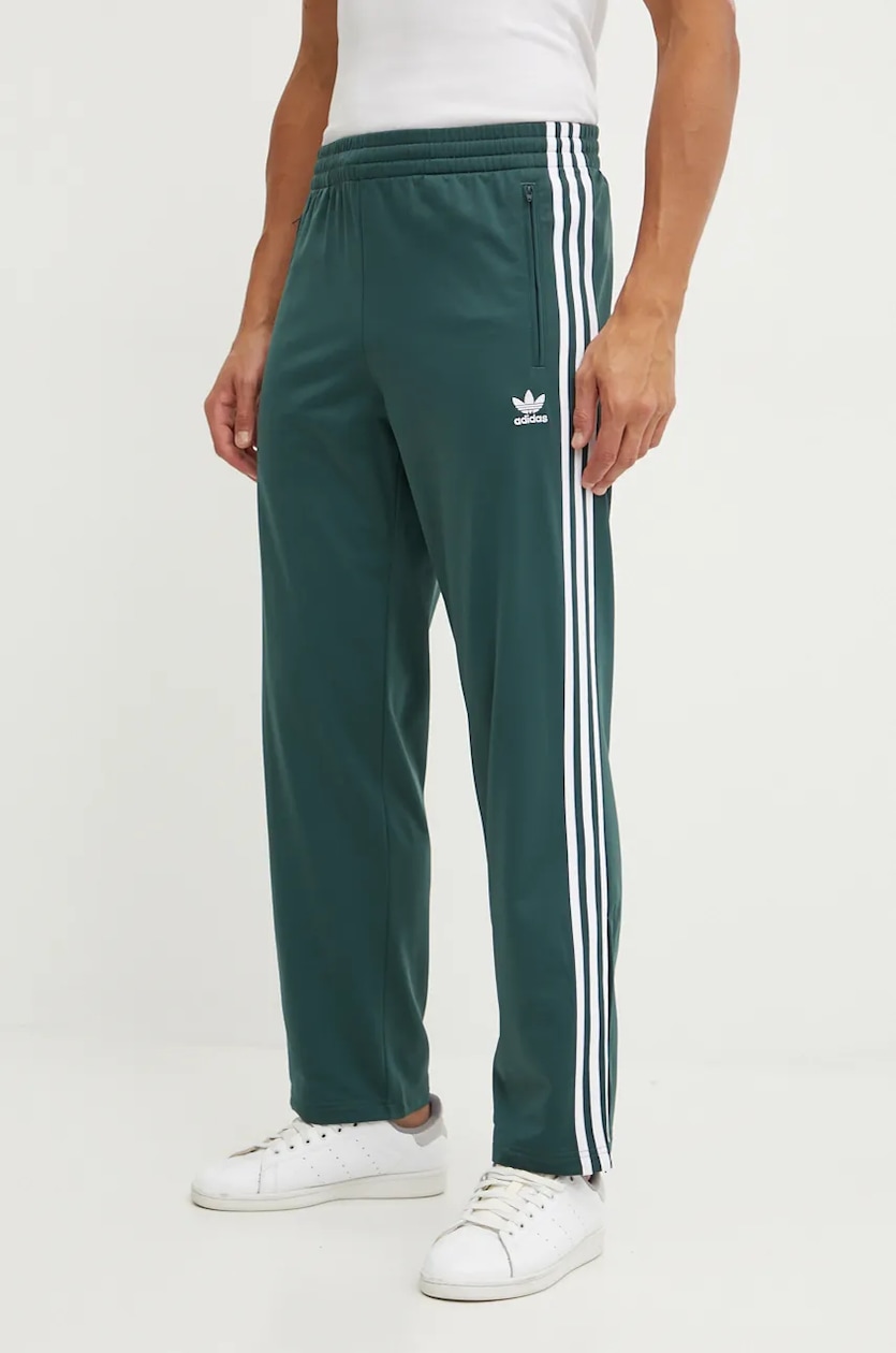 Adidas originals green track pants sales