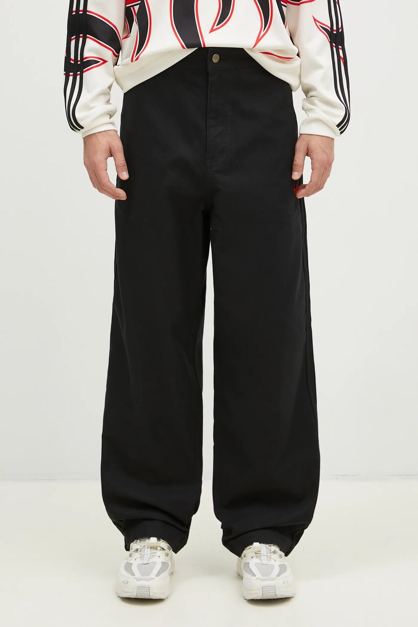Kenzo pantaloni in misto lana Relaxed School Boy Pant colore nero FE65PA3799RD.99 PRM IT
