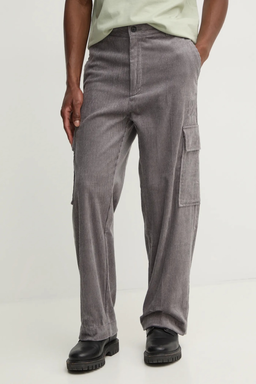 HUGO pantaloni in velluto a coste