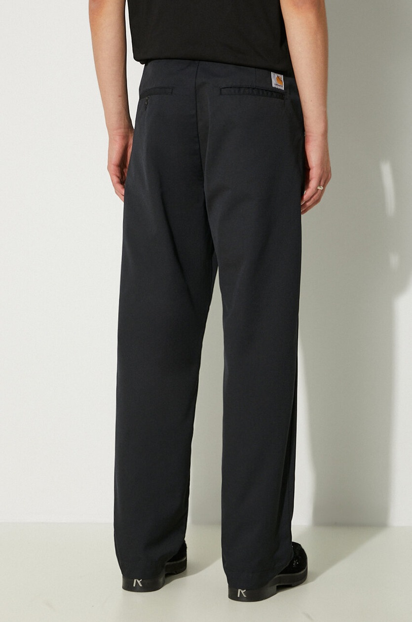 Carhartt WIP trousers Craft Pant men's navy blue color I027965