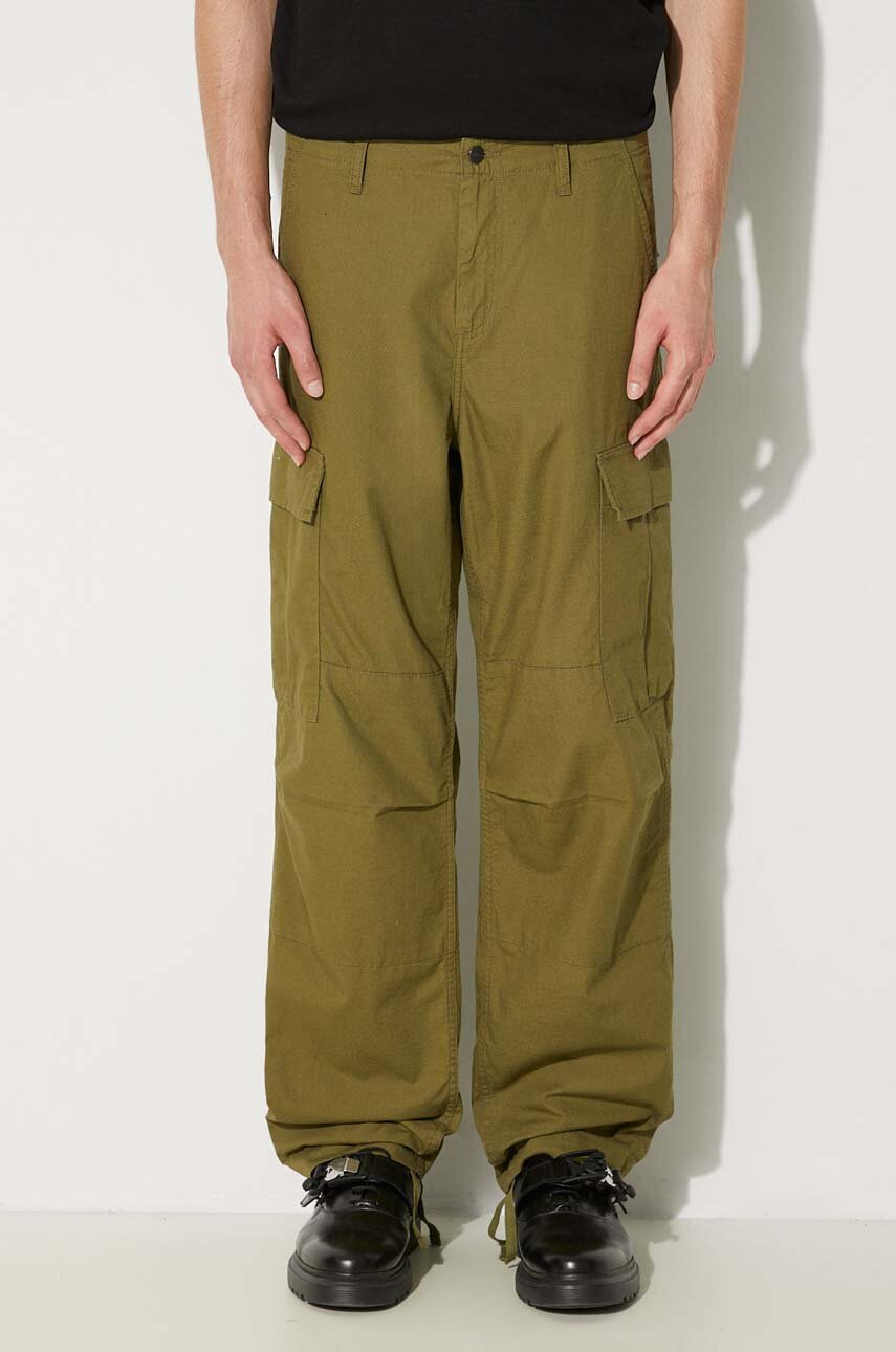 Carhartt WIP corduroy trousers Landon Pant green color