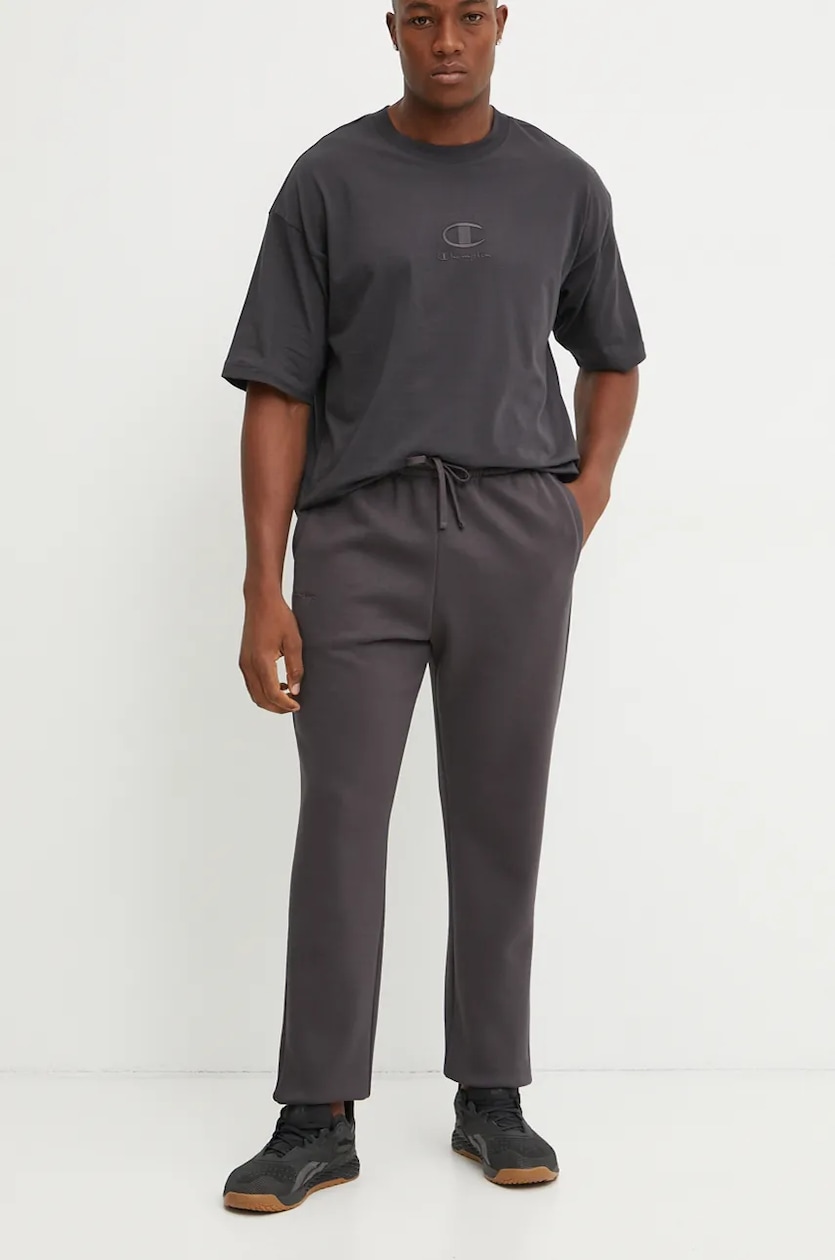 Champion pantaloni della tuta colore grigio 220424