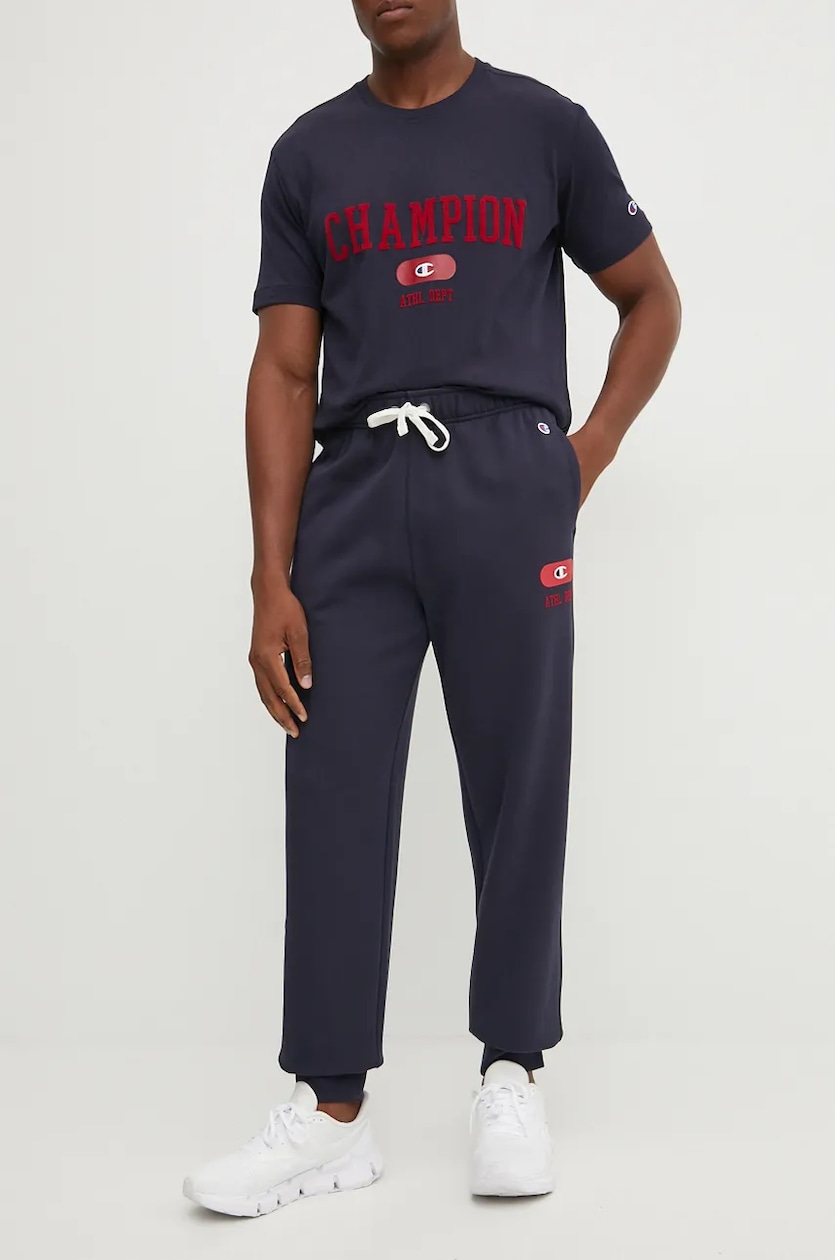 Champion pantaloni della tuta colore blu navy 220434