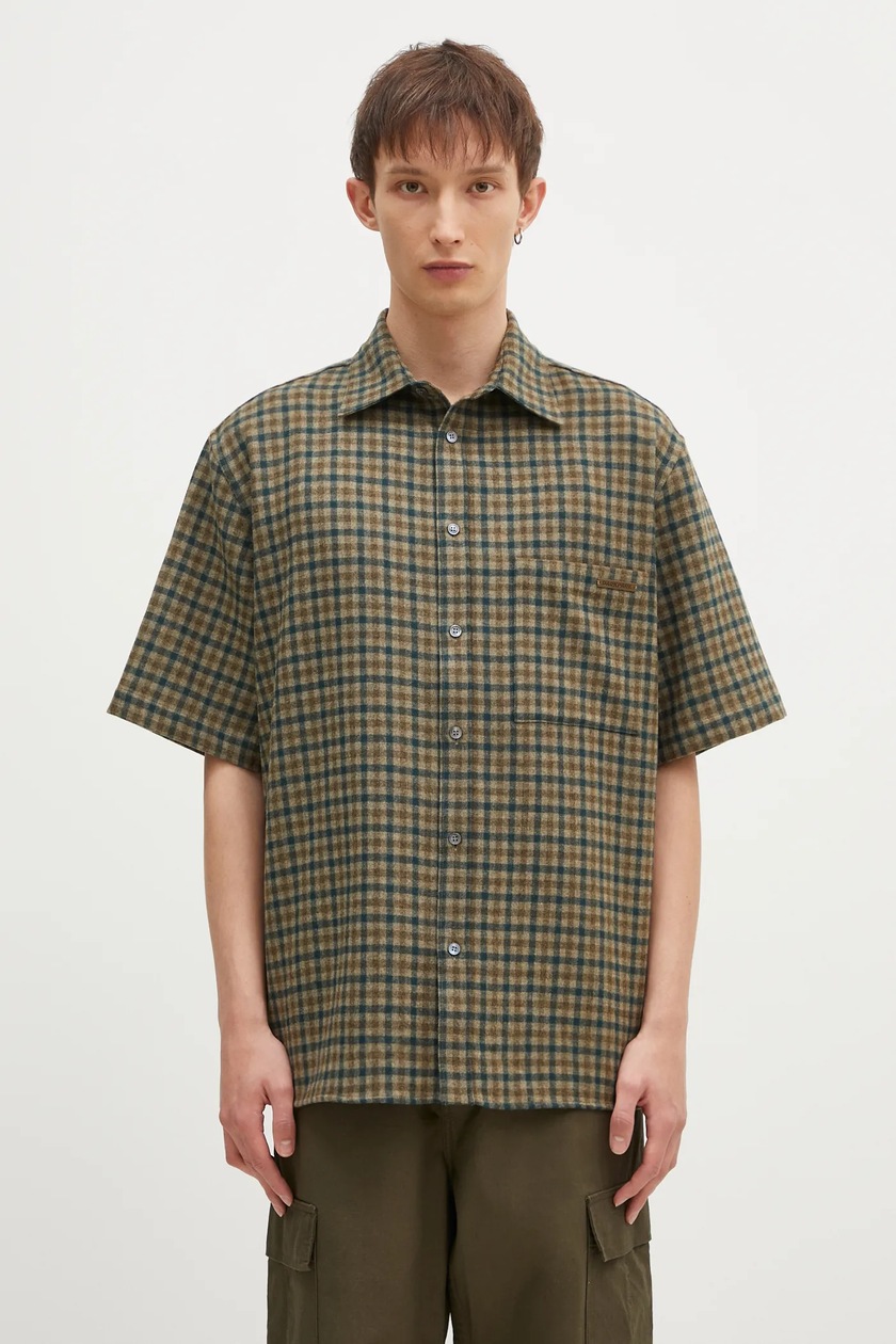 Maison MIHARA YASUHIRO shirt Bowling S/S Shirts green color