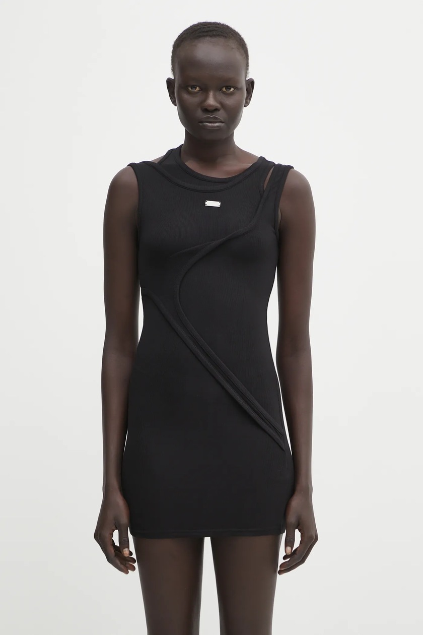 Rick Owens Lilies dress black color LI02D5505CVI at PRM US