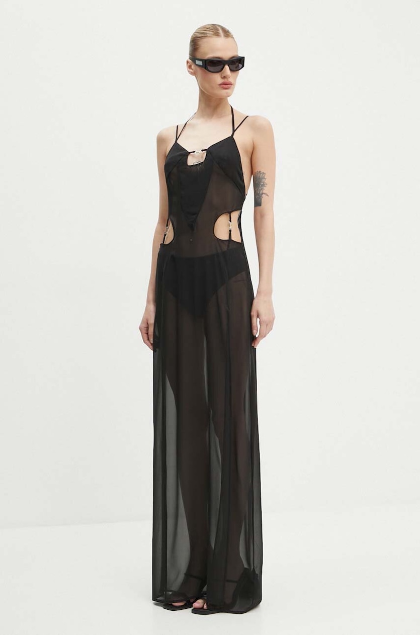 adidas Originals dress Satin Dress black color JI9619 at PRM US
