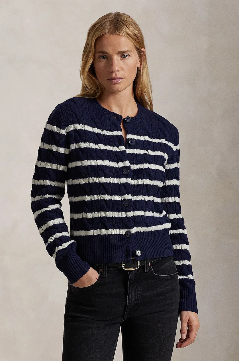 Marine Serre wool cardigan Moon Jacquard Knit Fitted Marine Serre wool cardigan Moon Jacquard Knit Fitted