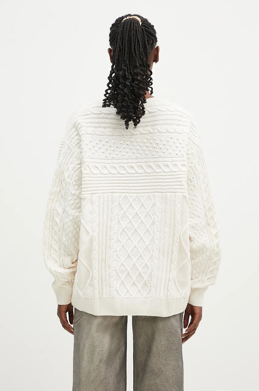 adidas Originals jumper 70s Trefoil Sweater women's beige color