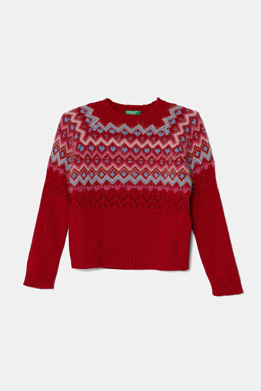 Maglione Bambini United Colors Of Benetton Con Motivo A Trecce - Lana Calda E Confortevole - Foto 4