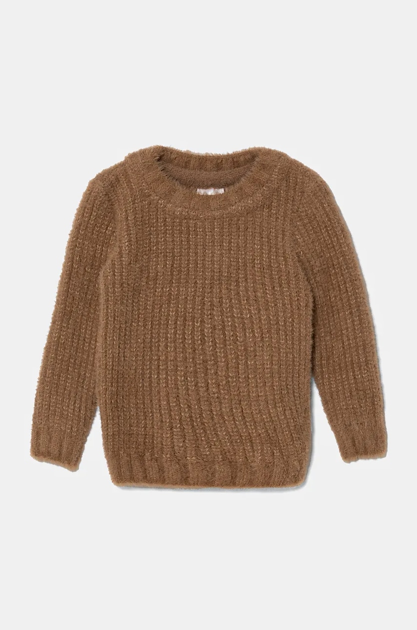 Lana Maglia Manica Lunga Marrone Bambino Minymo MITSHIRT Maglietta