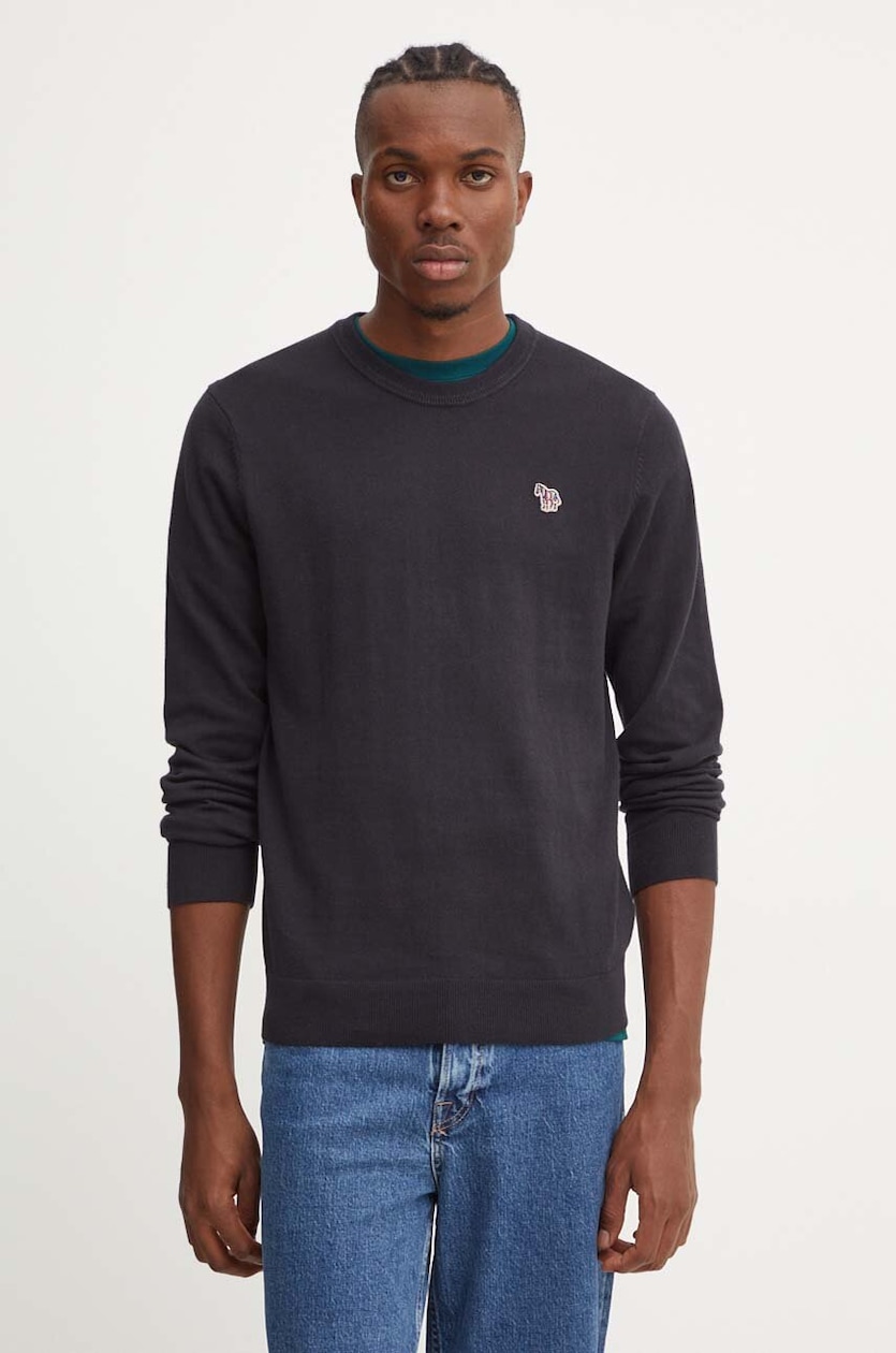 swedk1120 Longsleeve męski z elastanem sygnowany z dekoltem w serek