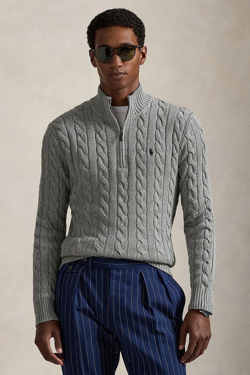 Polo Ralph Lauren cashmere jumper gray color 710949282 at PRM US
